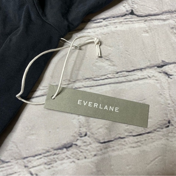 Everlane The short sleeve crew neck bodysuit size Small NEW Black - Picture 6 of 10